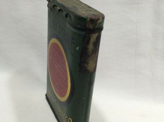 ANTIQUE 1910 LUCKY STRIKE ROLL CUT TOBACCO GREEN VERTICAL TOBACCO POCKET TIN 6