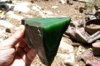 Bead Cabbing Bc Green Nephrite Jade Cabbing Specimen 1 Piece/chunk 14 Oz