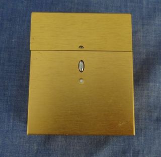 Gold Anodised Aluminium Cigars Cigarette Case Holder Pocket Storage Box Tobacco
