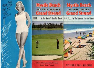 Myrtle Beach & South Carolina Grand Strand Vintage Travel Brochure Golf Beaches