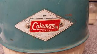 Vintage Coleman Water Cooler 1950 ' s Blue w/Diamond Label 2