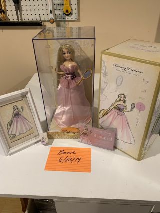 Disney Store Designer Princess Doll Rapunzel 1st Limited Edition Le 6000