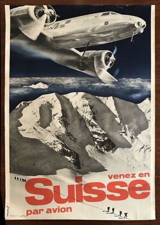 Herbert Matter Venez En Suisse Swissair 2nd Print Anniversary 1981