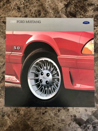 1989 Ford Mustang Sales Brochure Gt Lx 5.  0 Convertible Fox Body Coupe