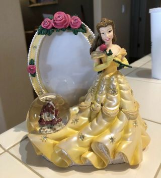 Disney Store Retired Princess Snow Globe Picture Frames Belle Aurora Cinderella 2
