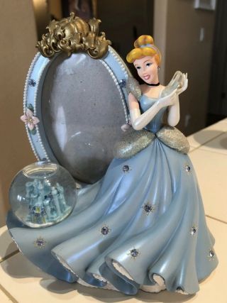 Disney Store Retired Princess Snow Globe Picture Frames Belle Aurora Cinderella 4