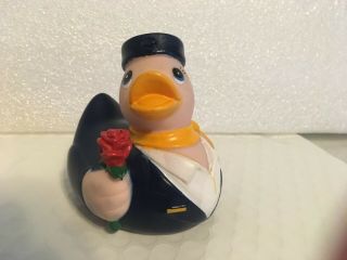 Lufthansa Airlines Rubber Duck Flight Attendant with Red Rose 2