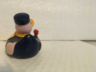 Lufthansa Airlines Rubber Duck Flight Attendant with Red Rose 4