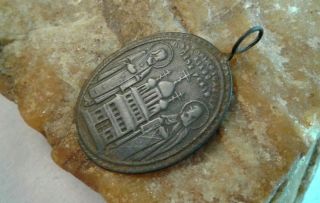 Rare Antique C.  19th Cent.  Ukrainian Orthodox Medal " Saints Of The Kiev Lavra "