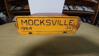 1964 Mocksville North Carolina Nc City License Plate 311