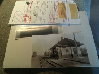 Vintage Photo & Negative Melrose Railroad Station Ma