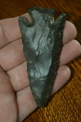 Dover Chert Archaic Lost lake Webster Co,  Kentucky 3.  3/8 x 1.  5/8 Good Form 6