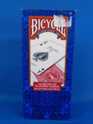 12 Decks Bicycle Standard Poker Playing Cards 6 Blue 6 Red