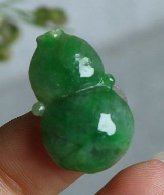 Certified Natural Green (grade A) Jade Jadeite Gourd Pendant 75175n