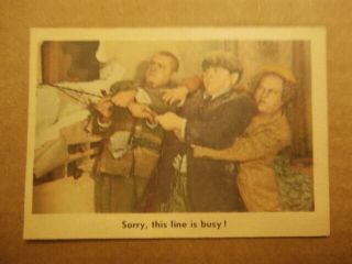 1959 Fleer Three Stooges Trading Cards 95 Ex " Sorry,  This Line Is Busy "