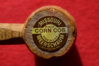 Looking Vintage Missouri Meerschaum Square Shank Corn Cob Pipe 5 1/2 