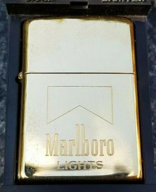 Zippo,  22k Gold Plated Marlboro Light ( (extremely Rare))