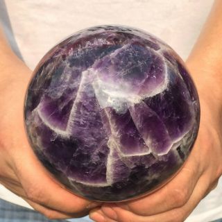 Natural Dreamy Amethyst Sphere Quartz Crystal Ball Healing 3.  97lb
