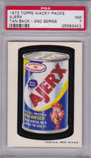 1973 Topps Wacky Packages Ajerx (tb) Psa 7 Nm Series 2 Packs Centered