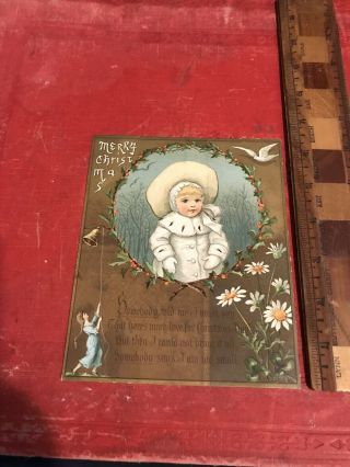 Victorian Christmas Card Large Prang