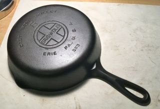 Antique Griswold Cast Iron Skillet No.  6 Erie Pa.  U.  S.  A.  699,  And Beauty