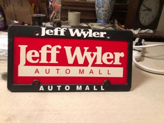 Vintage Advertising Jeff Wyler Auto Mall License Plate/frame