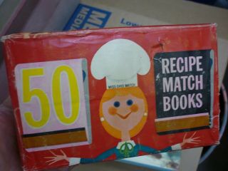 Vintage Miss Ohio Match 50 Recipe Matchbooks By Hunts & Ohio Match Co