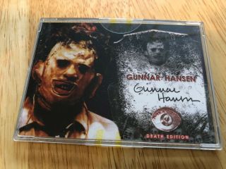 Gunnar Hansen Signed Terror Cards Death Edition 2005 Autograph Leatherface Tcm