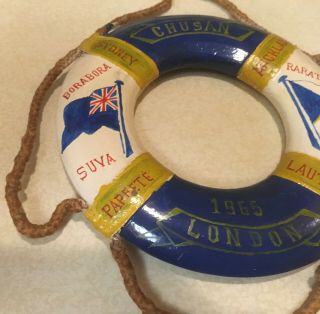 1965 P&O SS Chusan London Souvenir Life Preserver Ring 3