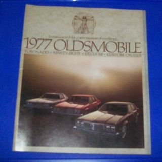 1977 Oldsmobile Toronado,  Ninety - Eight,  Delta 88,  Custom Cruiser Sales Brochure