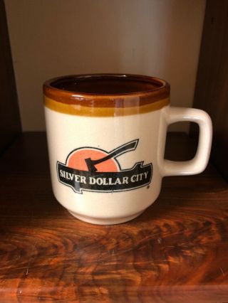 Vintage Silver Dollar City Mug Branson Mo Cup Rare Hard To Find