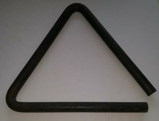 Antique Vintage Wrought Iron Triangle Hand Forged Dinner Bell Western Cast Iron