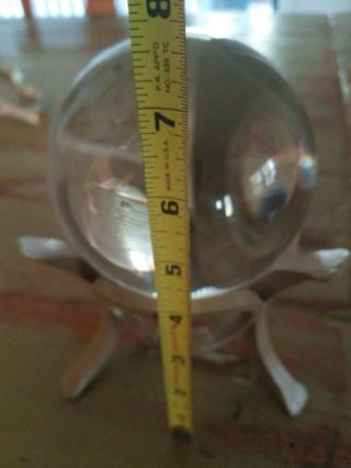 Ship From USA Large Crystal Ball with metal Stand 4