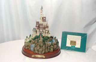 Wdcc Enchanted Places Beauty & The Beast “beast’s Castle” With & Base