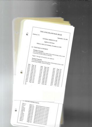 1999 Sept Employee Assignment Book Timetable Long Island Lirr Railroad 200,  Pgs