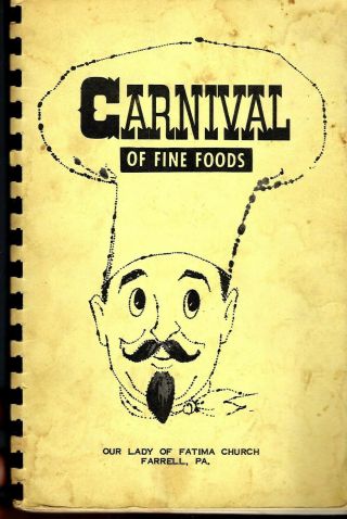 Farrell Pa Antique Our Lady Of Fatima Catholic Church Carnival Cook Book Ads