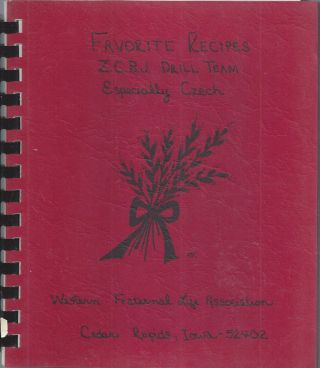 Cedar Rapids Ia Vintage Favorite Recipes Especially Ethnic Czech Cook Book Zcbj