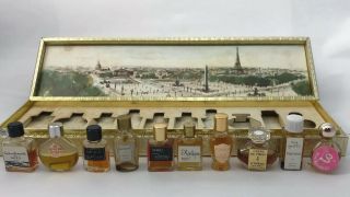 Mini Perfume Bottle Set of 10 LES MEILLEURS PARFUMS DE PARIS 1950 ' s 3