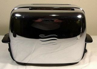 Vintage Ge General Electric Toaster Retro Chrome Art Deco Style -