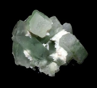 Natural Green Apophyllite Mordenite Minerals Specimen India E 1838