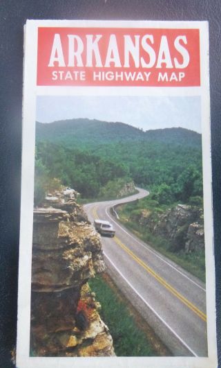 1983 Arkansas Official Road Highway State Map Hwy 5 Calico Rock Near Optimus