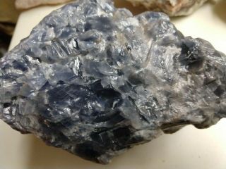 Blue Calcite Crystal Cluster Display Specimen Durango,  Mexico 7.  8 lbs 6.  5 