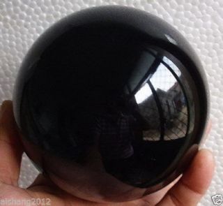 100MM,  stand Natural Black Obsidian Sphere Large Crystal Ball Healing Stone 3