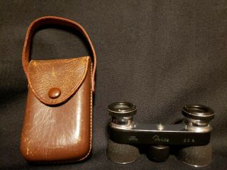 Vintage Binoculars Opera Glasses Case Occupied Japan Pride To - Ko 2.  5x