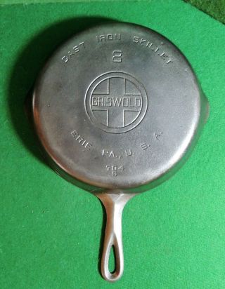 Vintage Griswold No.  8 Cast Iron Skillet Large Logo - N -