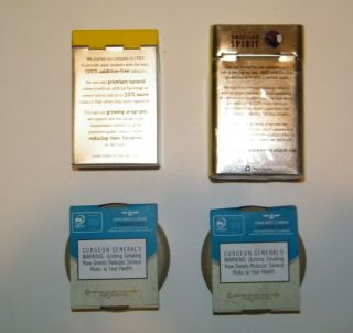 American Spirit Tobacco Cigarette Tins and Earth Day Pocket Ashtrays. 2