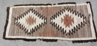 Historic Antique Navajo Double Saddle Blanket 1890s American Indian