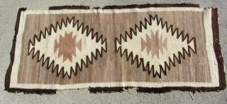 HISTORIC ANTIQUE NAVAJO DOUBLE SADDLE BLANKET 1890S AMERICAN INDIAN 4