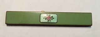 1920’s Automatic Slide Deploy 4 2/5” Comb With Brass & Guilloche Enamel Case