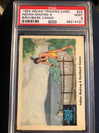 1959 Fleer Indian Trading Card 25 Psa 9